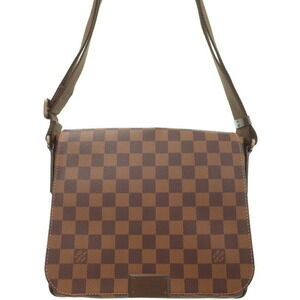 Louis Vuitton Damier Ebene Leather District NM Shoulder Bag Brown